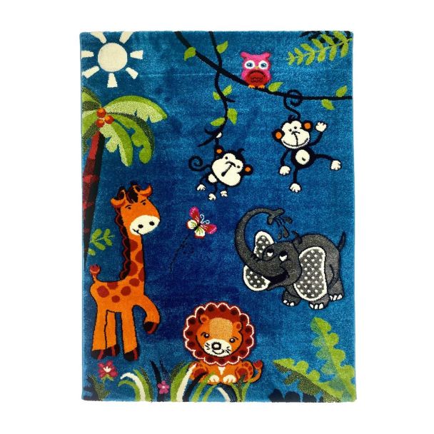 Denna produkten heter Diamond Jungle, tillverkad av Polypropylen material med en vacker Blå färg - SE Mattor