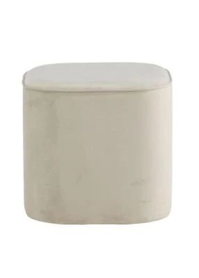 Puff Adela Velvet Vit 44x44 cm