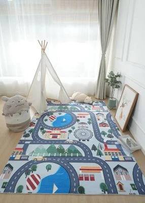 Denna produkten heter Zappy City, tillverkad av Polyester material med en vacker Multi färg - SE Mattor