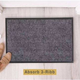 Denna produkten heter Absorb 3-ribb, tillverkad av Polypropylen material med en vacker Ljusgrå färg - SE Mattor
