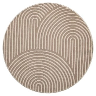 Denna produkten heter Bella Zen, tillverkad av Polyester & Polypropylen material med en vacker Mörkbeige färg - SE Mattor