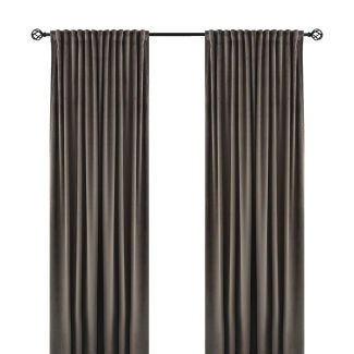 Rumsförmörkande Sammetsgardin 2-pack Mathilde Taupe