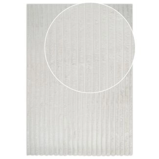 Denna produkten heter Rabbit Stripe, tillverkad av Polyester material med en vacker Offwhite färg - SE Mattor