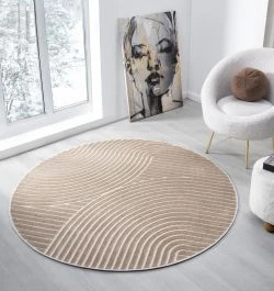 Rund Bella Spin Mörkbeige