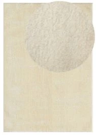 Tvättbar Mjuk Ryamatta Cloudy Ljusbeige