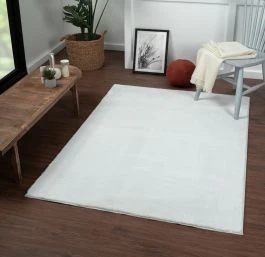 Tvättbar Mjuk Ryamatta Cloudy Vit