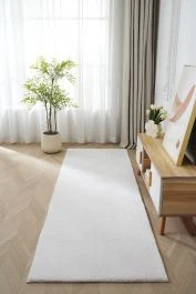Gångmatta Fluffy Offwhite