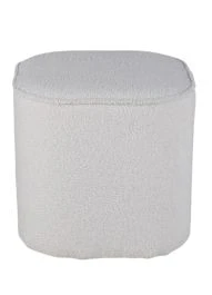Puff Adela Teddy Vit 44x44 cm