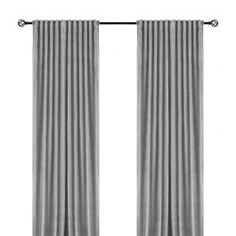 Rumsförmörkande Sammetsgardin 2-pack Mathilde Silver