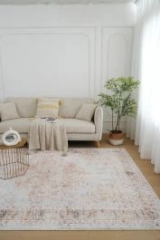 Tvättbar Wiltonmatta Noel Heart Beige