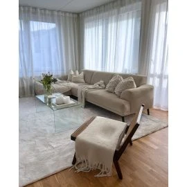 Tvättbar Mjuk Ryamatta Fluffy Offwhite