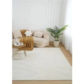 Tvättbar Mjuk Ryamatta Fuzzy Meia Offwhite