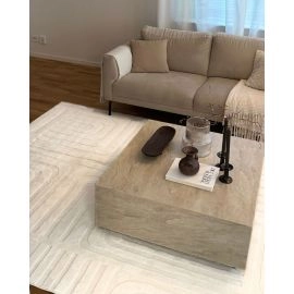 Tvättbar Mjuk Ryamatta Fuzzy Vega Offwhite