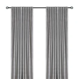 Rumsförmörkande Sammetsgardin 2-pack Mathilde Silver