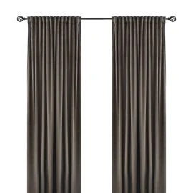 Rumsförmörkande Sammetsgardin 2-pack Mathilde Taupe