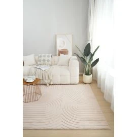Tvättbar Pälsmatta Rabbit Bene Ljusbeige