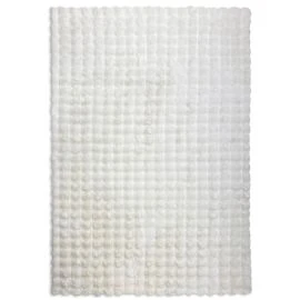 Tvättbar Pälsmatta Rabbit Bubble Offwhite