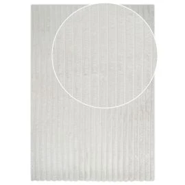 Tvättbar Pälsmatta Rabbit Stripe Offwhite