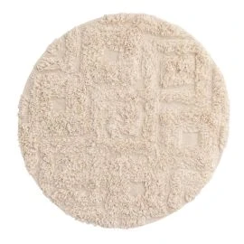 Rio Offwhite Rund Badrumsmatta
