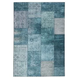 Patchwork Matta Vero Flora Blå