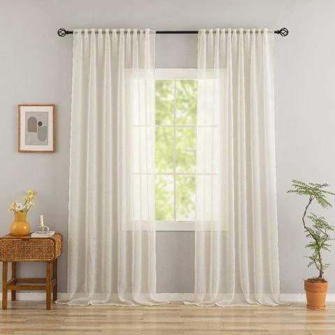 Linnegardin-look 2-Pack Ellinor Beige