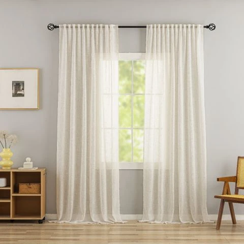 Linnegardin-look 2-Pack Estelle Beige