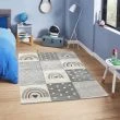 Denna produkten heter Pastel Rainbow, tillverkad av Polypropylen material med en vacker Grå färg - SE Mattor