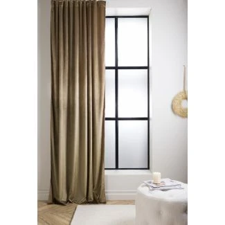 Sammetsgardin 2-pack Lavendelvind Sand