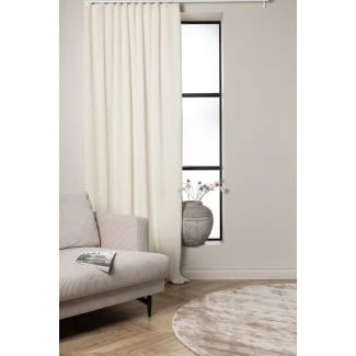 Rumsförmörkande Sammetsgardin 2-pack Kristallglans Offwhite