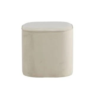 Sittpuff Adela Velvet Vit
