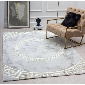 Art Versace Stamp Guld Modern Matta