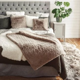 Bubble Pläd Taupe