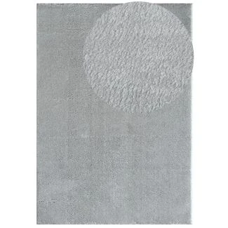 Tvättbar Mjuk Ryamatta Cloudy Silver