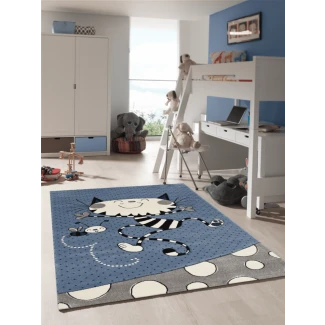 Motive Kitty Blå Barnmatta