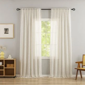 Linnegardin-look 2-Pack Estelle Beige