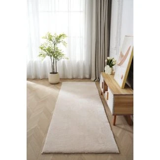 Gångmatta Fluffy Beige