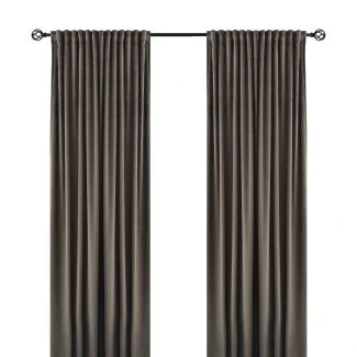 Rumsförmörkande Sammetsgardin 2-pack Mathilde Taupe