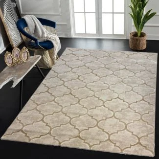 Menlo Enkido Beige Modern Matta