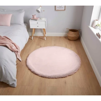 Rund Rabbit Fur Rosa