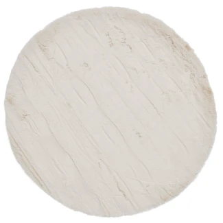 Rund Rabbit Fur Beige