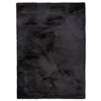 Rabbit Fur Svart 160x230 cm