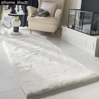 Gångmatta Rabbit Fur Vit