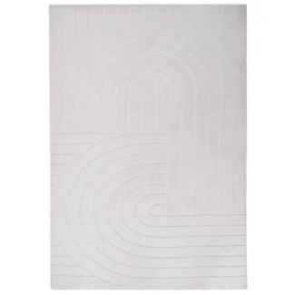 Denna produkten heter Pälsmatta Rabbit Peak Offwhite, tillverkad av Polyester material med en vacker Offwhite färg - SE Mattor