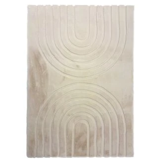 Denna produkten heter Rabbit Zen Ljusbeige Pälsmatta, tillverkad av Polyester material med en vacker Ljusbeige färg - SE Mattor