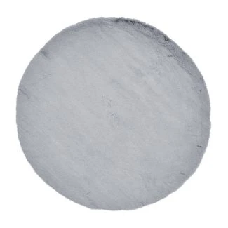 Rund Rabbit Fur Silver