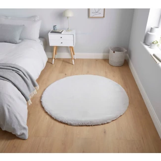 Rabbit Fur Silver Ø Rund 120 cm