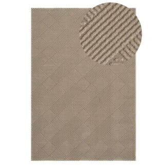 Twisty Storm Mörkbeige Modern Matta