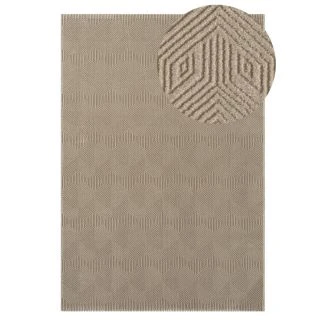 Twisty Toss Mörkbeige Modern Matta