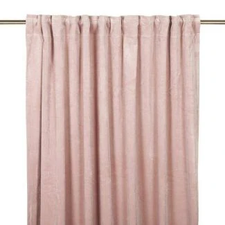 Velvet Rosa Sammetsgardiner 2-Pack