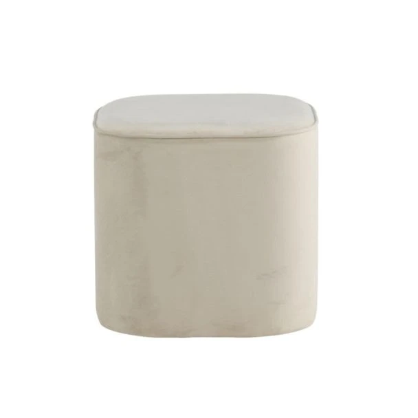 Sittpuff Adela Velvet Vit